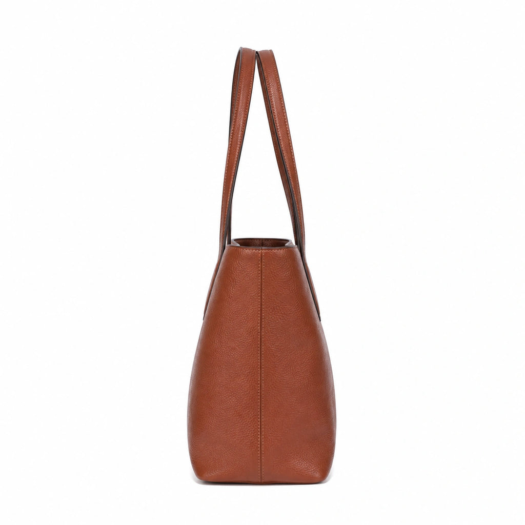 Jerrybag Brown Textured Tote Shoulder Bag